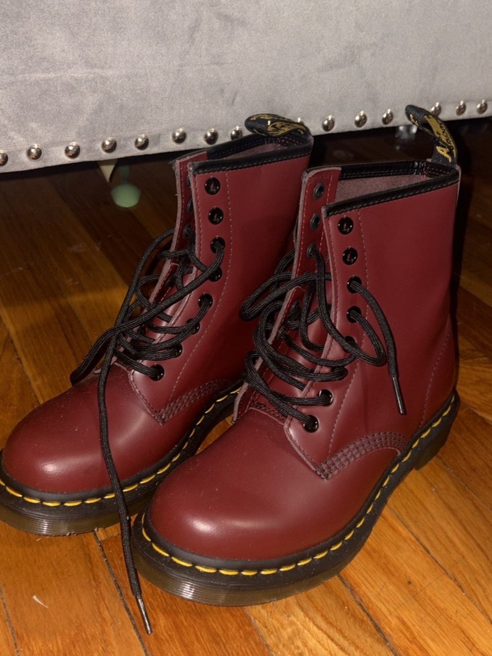 Dr. Martens Women's Burgundy Combat Boots